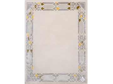 MAJORELLE CUMIN - Rectangular wool and silk rug with geometric shapes by Edition Bougainville - view 2
